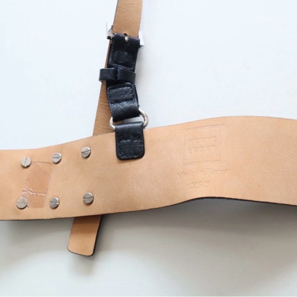 Herve Leger Black Leather Harness Size XS - Picture 6 of 8
